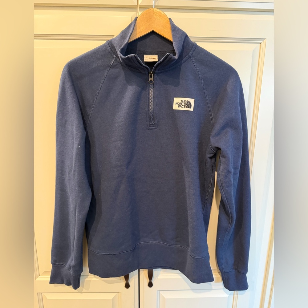 NWOT THE NORTH FACE HERITAGE PATCH 1/4 ZIP SWEATSHIRT NAVY